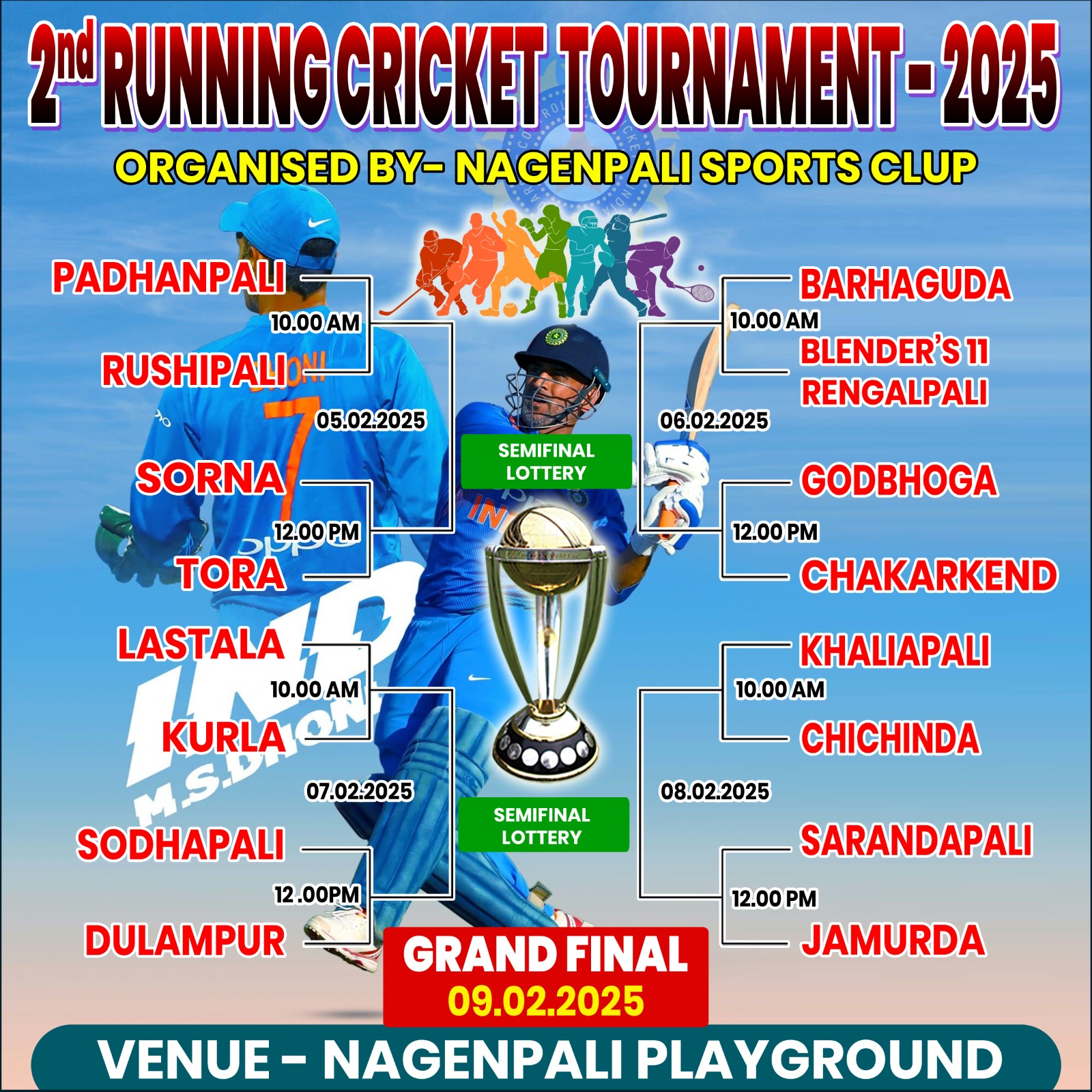 2nd Running cricket tournament-2025